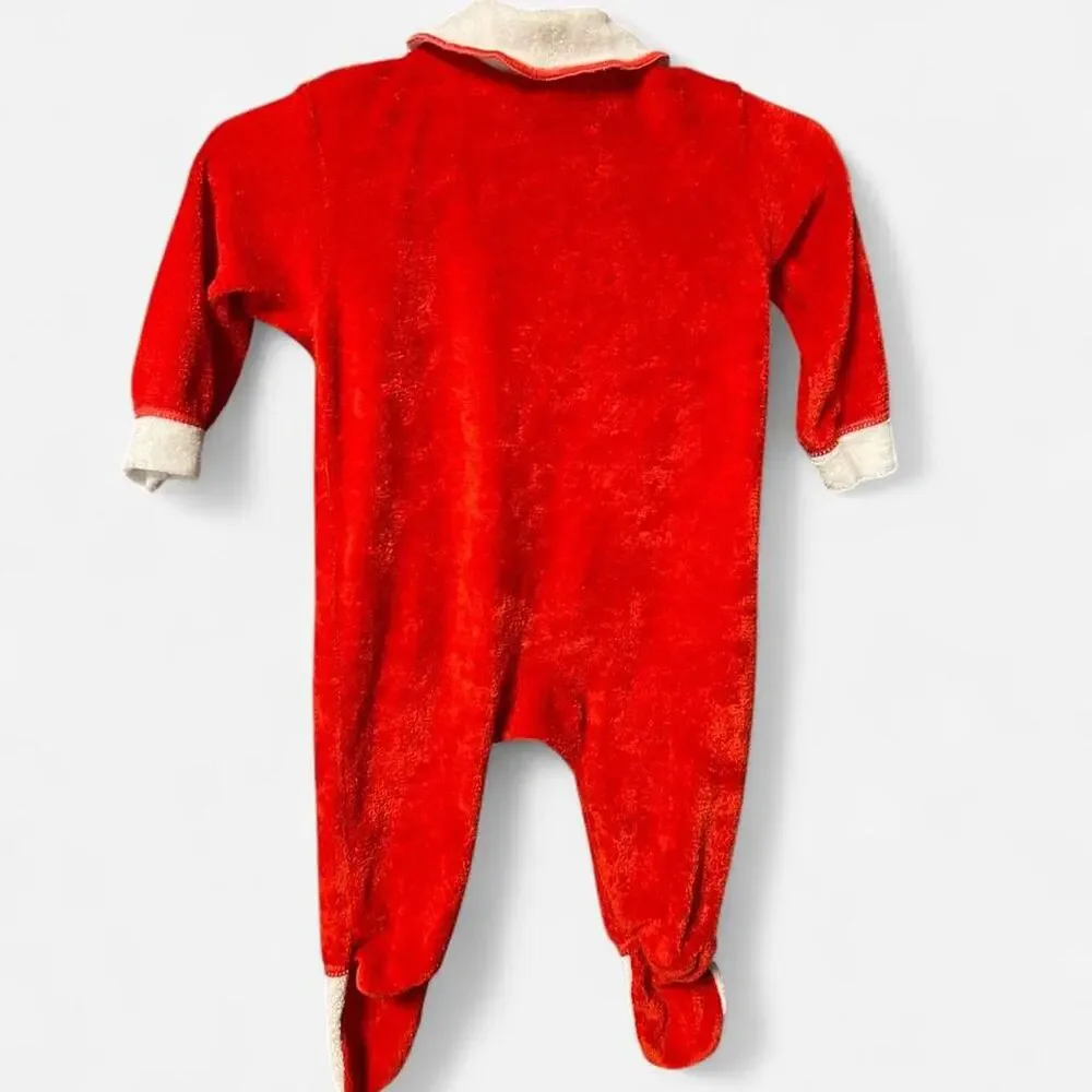 0-3 months newborn vintage 70s Christmas little drummer boy romper holiday
